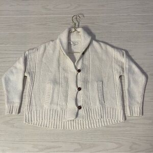 Madewell White Knit Cardigan